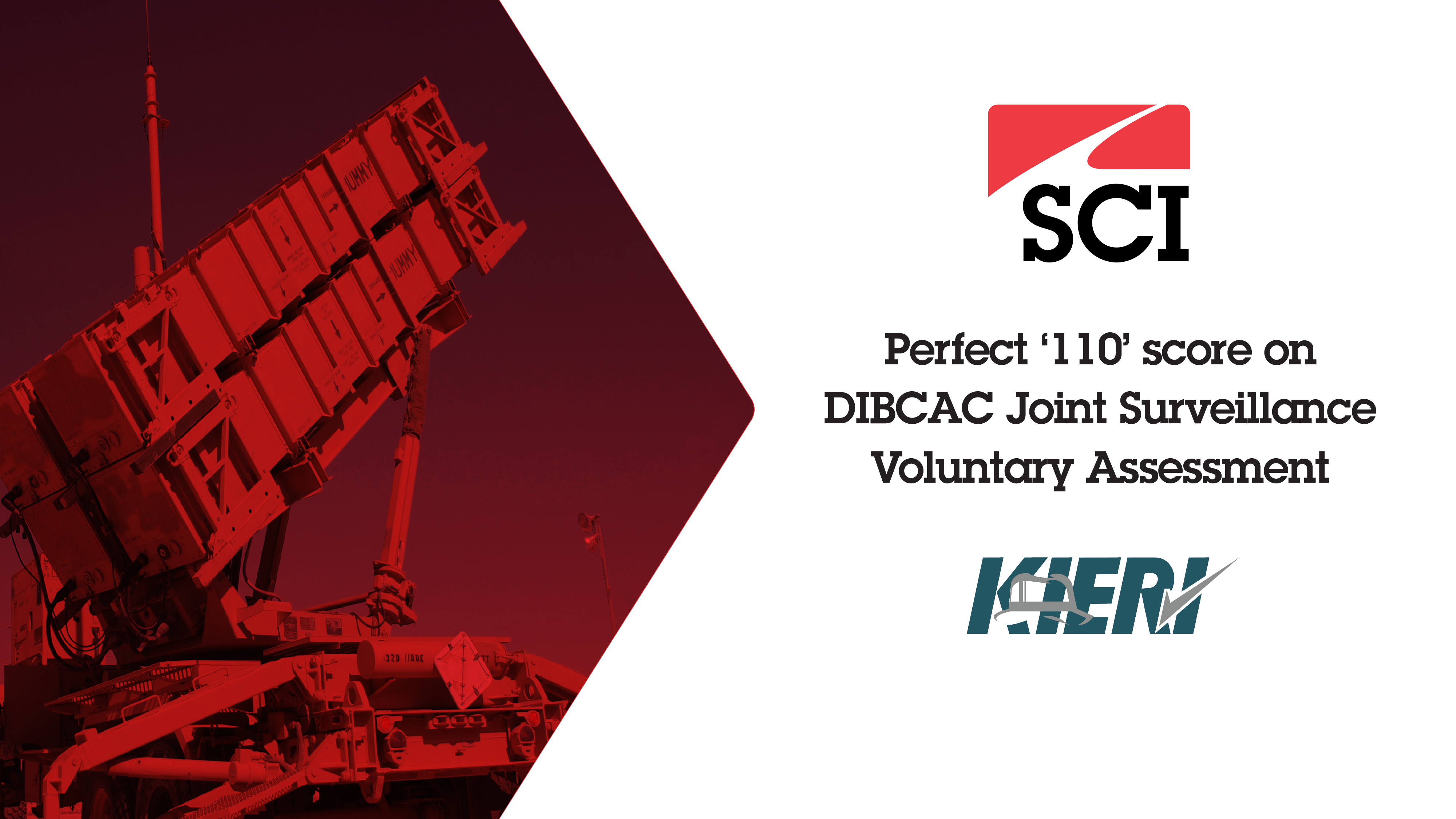 Kieri Solutions congratulates SCI 110 JSVA which will turn into a CMMC level 2 certification